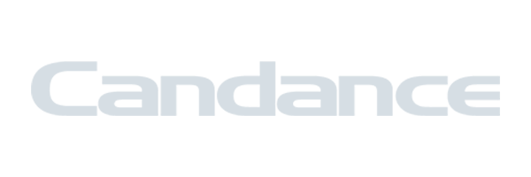 The image showcases the word "Candance" in light gray, presented in a stylized font on a transparent background, reminiscent of the sleek aesthetics used by leading Toronto Design Agencies. Conte Studios