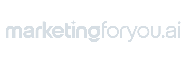 Logo of "marketingforyou.ai" with gray text on a transparent background, designed by the creative minds at Conte Studios. Conte Studios